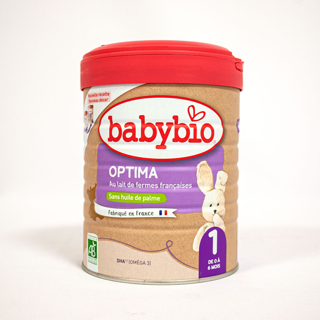БИО адаптирано преходно мляко за кърмачета 0 - 6 месеца Optima I 800 g, Babybio.jpg