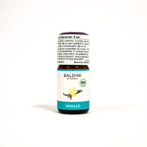 БИО етерично масло, екстракт за вътрешна употреба от ванилия 5 мл, Taoasis Baldini.jpg
