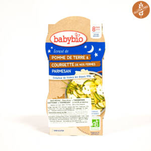 БИО меню Лека нощ - тиквички, картофи и пармезан, след 8-ия месец 2х200 g, Babybio.jpg