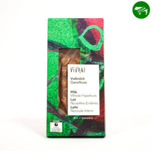 БИО млечен шоколад с цели лешници 100 g, Vivani.jpg