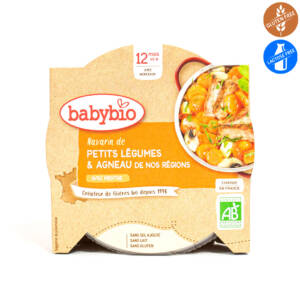 БИО обедно меню - агнешко със зеленчуци, след 12-ия месец 2x200 g, Babybio.jpg