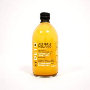 БИО оцет от ябълки с канела и куркума нефилтриран 500 ml, Andrea Milano.jpg
