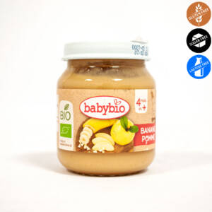 БИО плодово пюре ябълка и банан след 4-тия месец 130 глин, Babybio.jpg
