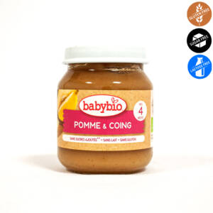 БИО плодово пюре ябълки и дюли след 4-тия месец 130 глин, Babybio.jpg