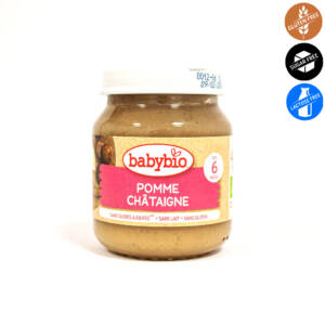 БИО плодово пюре ябълки и кестени след 6-ия месец 130 глин, Babybio.jpg