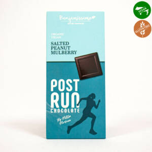 БИО шоколад солен фъстък и черница Post Run 60 g, Benjamissimo.jpg