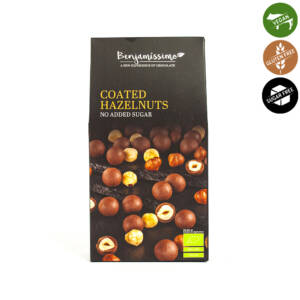 БИО шоколадови дражета лешник без захар 60 g, Benjamissimo.jpg