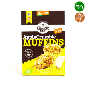 БИО смес за ябълкови мъфини крамбъл без глутен 400 g, Bauckhof.jpg
