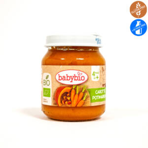 БИО зеленчуково пюре с морков и тиква след 4-тия месец 130 g, Babybio.jpg