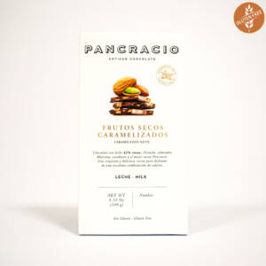 Млечен шоколад с карамелзирани ядки 100 g, Pancracio.jpg