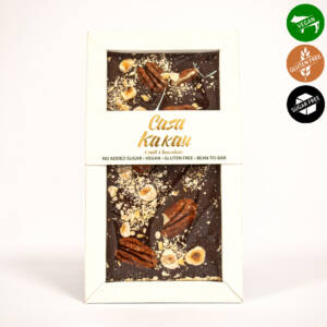 Занаятчийски шоколад без добавена захар с пекан и лешник 80 g, Casa Kakaku.jpg